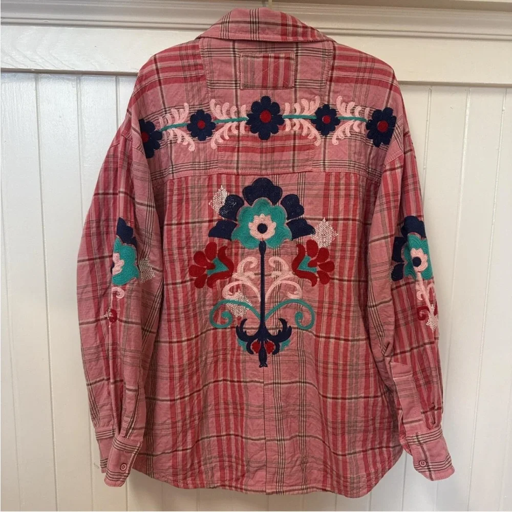 Free People Sashiko Embroidered
Button-Up Shirt - Picture 1 of 4